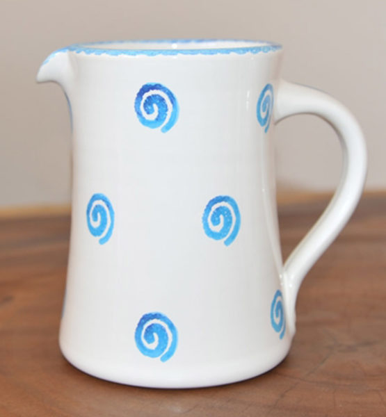 Im 23.1 Ceramic jug straight spiral blue 2.0 liter